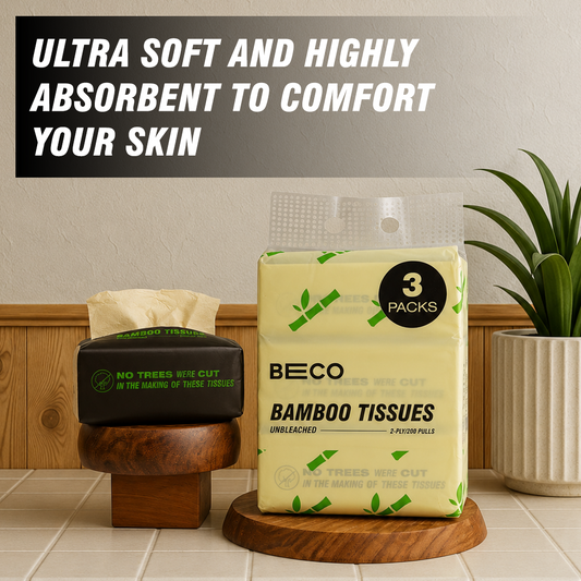 Bamboo Facial Tissues - 200 pulls | Pack of 3