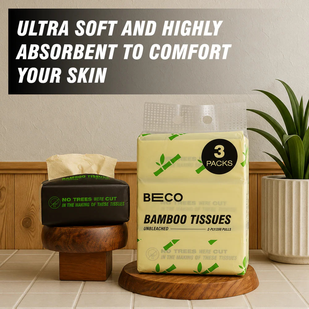 Bamboo Facial Tissues - 200 pulls | Pack of 3