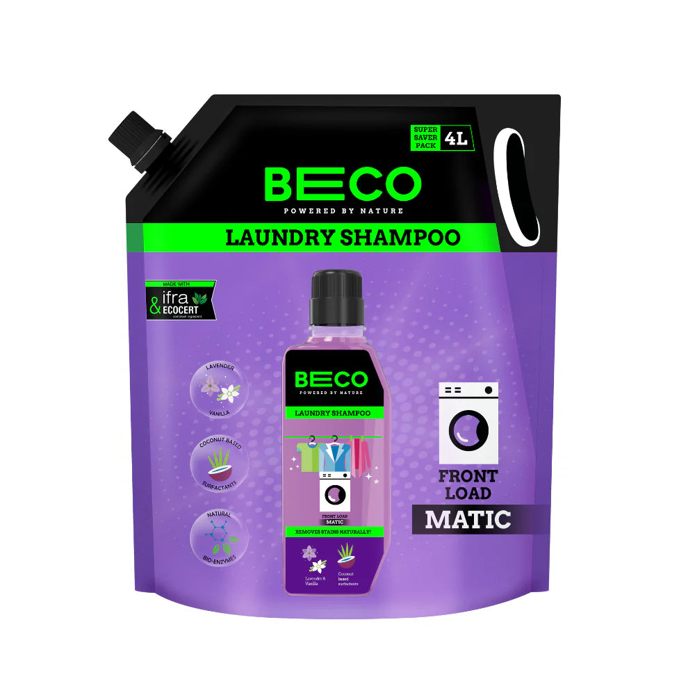 Natural Laundry Cleaner Liquid Shampoo Front Load 4 L Refill